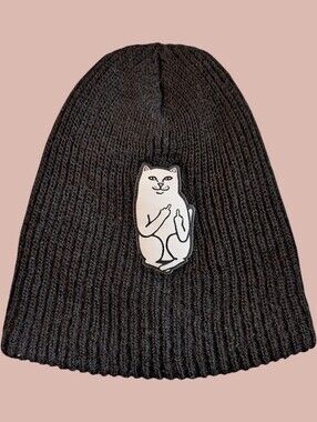 EUC RIP N DIP - LORD NERMAL RIBBED BEANIE (BLACK) - One Size